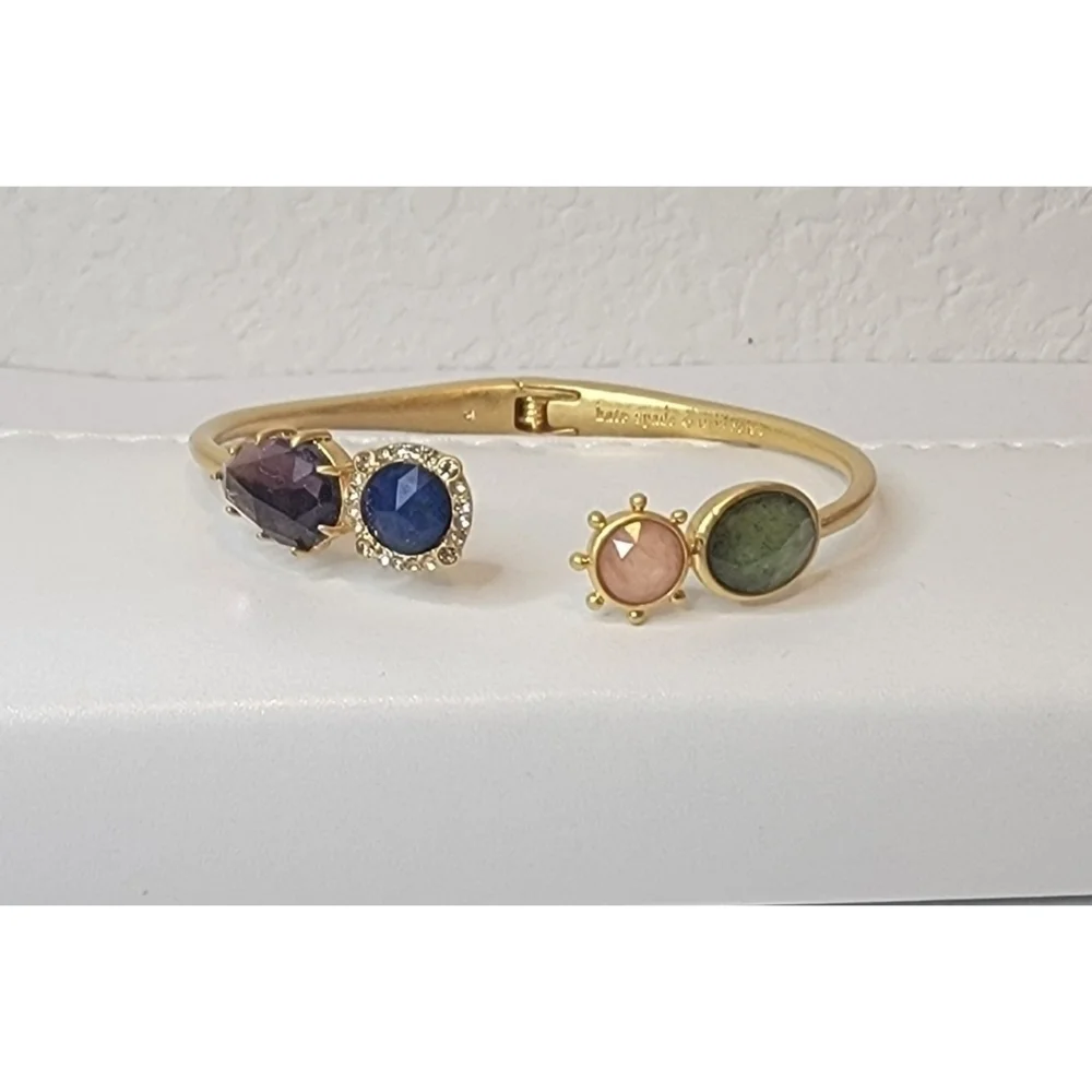 Kate Spade Hinged Bracelet – Multi-Stone – Gold - Picture 2 of 10